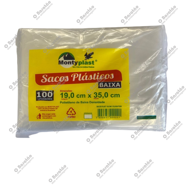 SACO PEAD 2 KG 19X35 MONTYPLAST