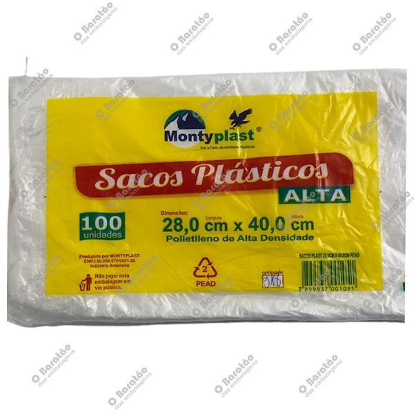 SACO PEAD 5 KG 28X40 MONTYPLAST