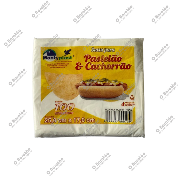 SACO HOT DOGAO 25X17 MONTYPLAST