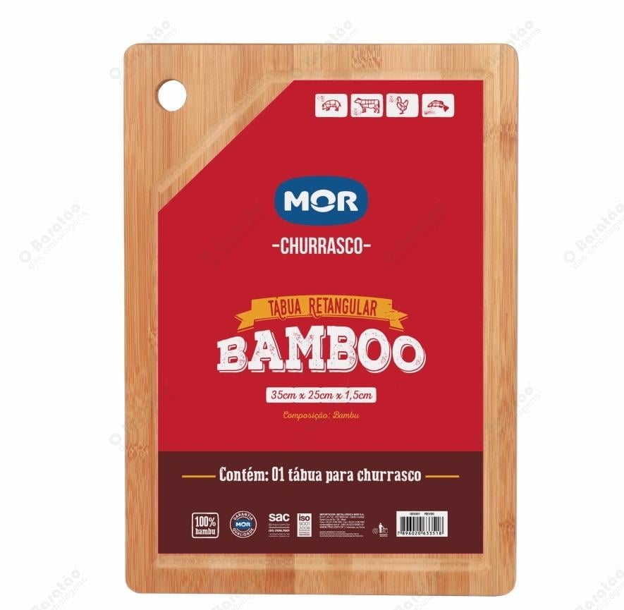 TABUA C/ CABO P/ CHURRASCO BAMBOO