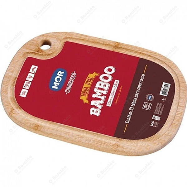 TABUA OVAL P/ CHURRASCO BAMBOO