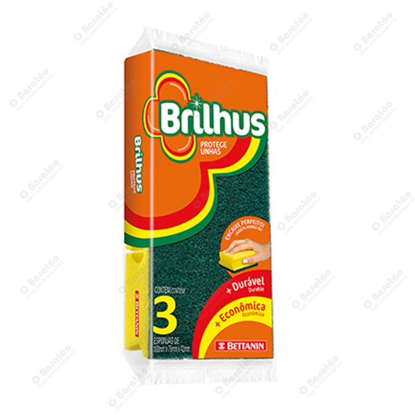 ESPONJA PROT-UNHA C/3 ABRASIVA BRILHUS