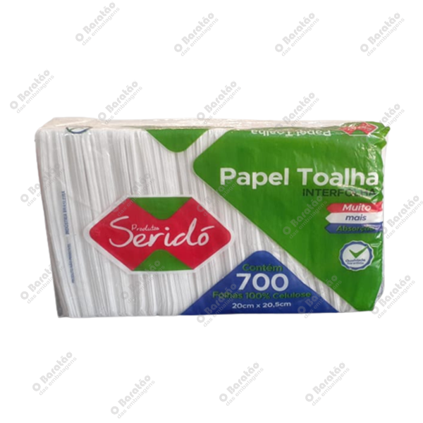 PAPEL TOALHA 100% CELULOSE SERIDO PAPEIS
