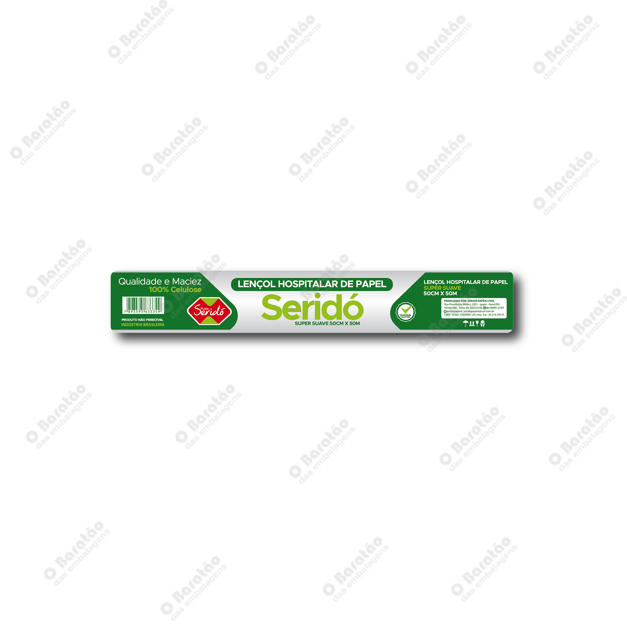 LENCOL HOSPITALAR 50X50 SERIDO PAPEIS