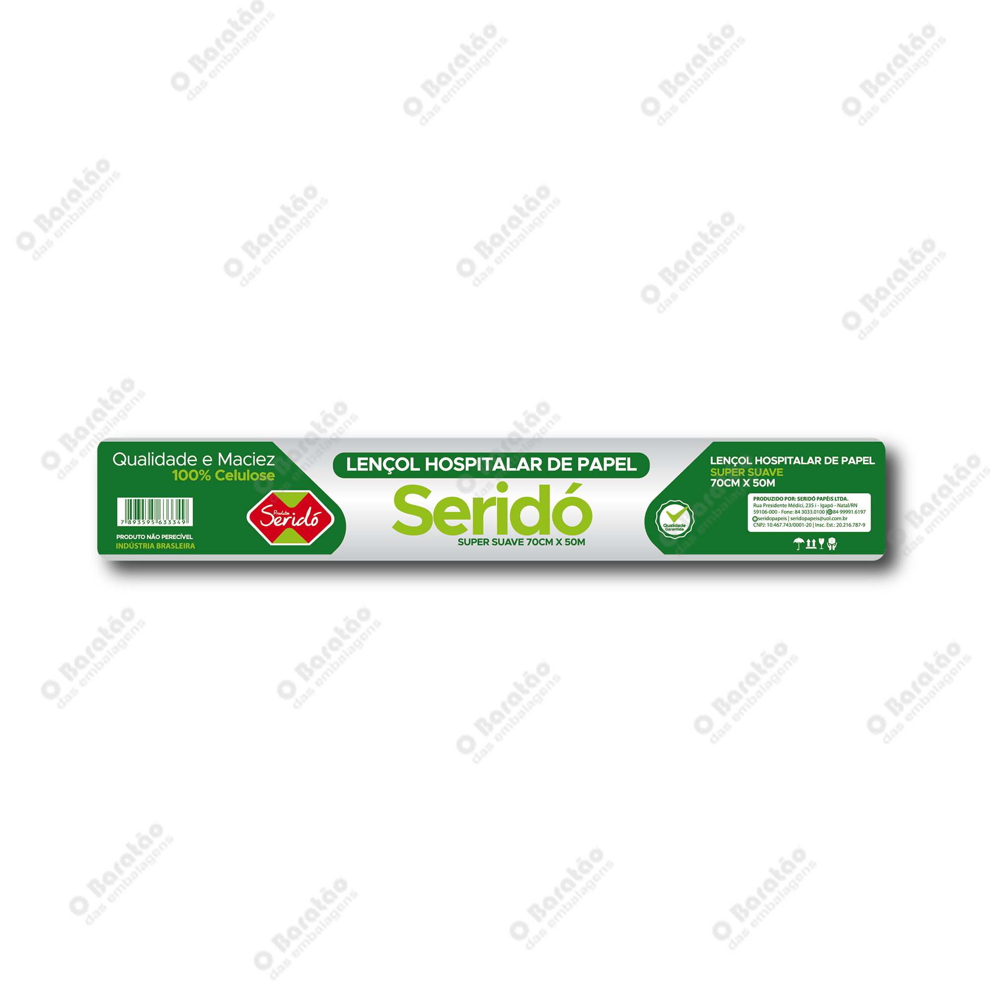 LENCOL HOSPITALAR 70X50 SERIDO PAPEIS