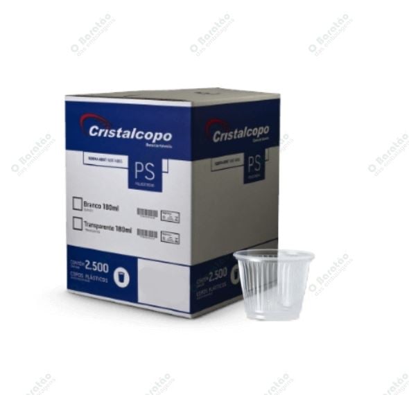 COPO 180ML PS TRANSP CRISTALCOPO