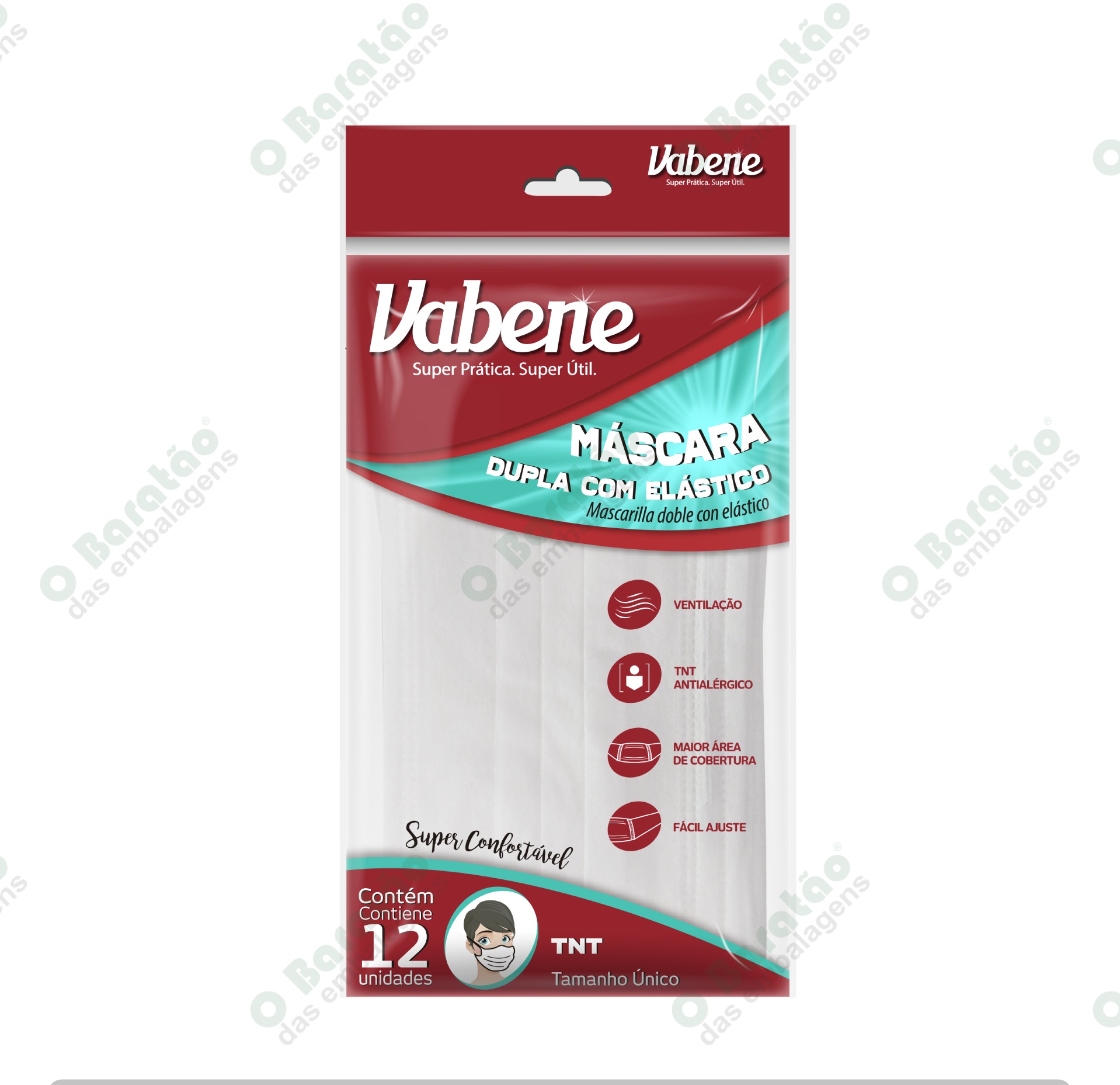 MASCARA DESC TRIPLA BRANCA VABENE C/12