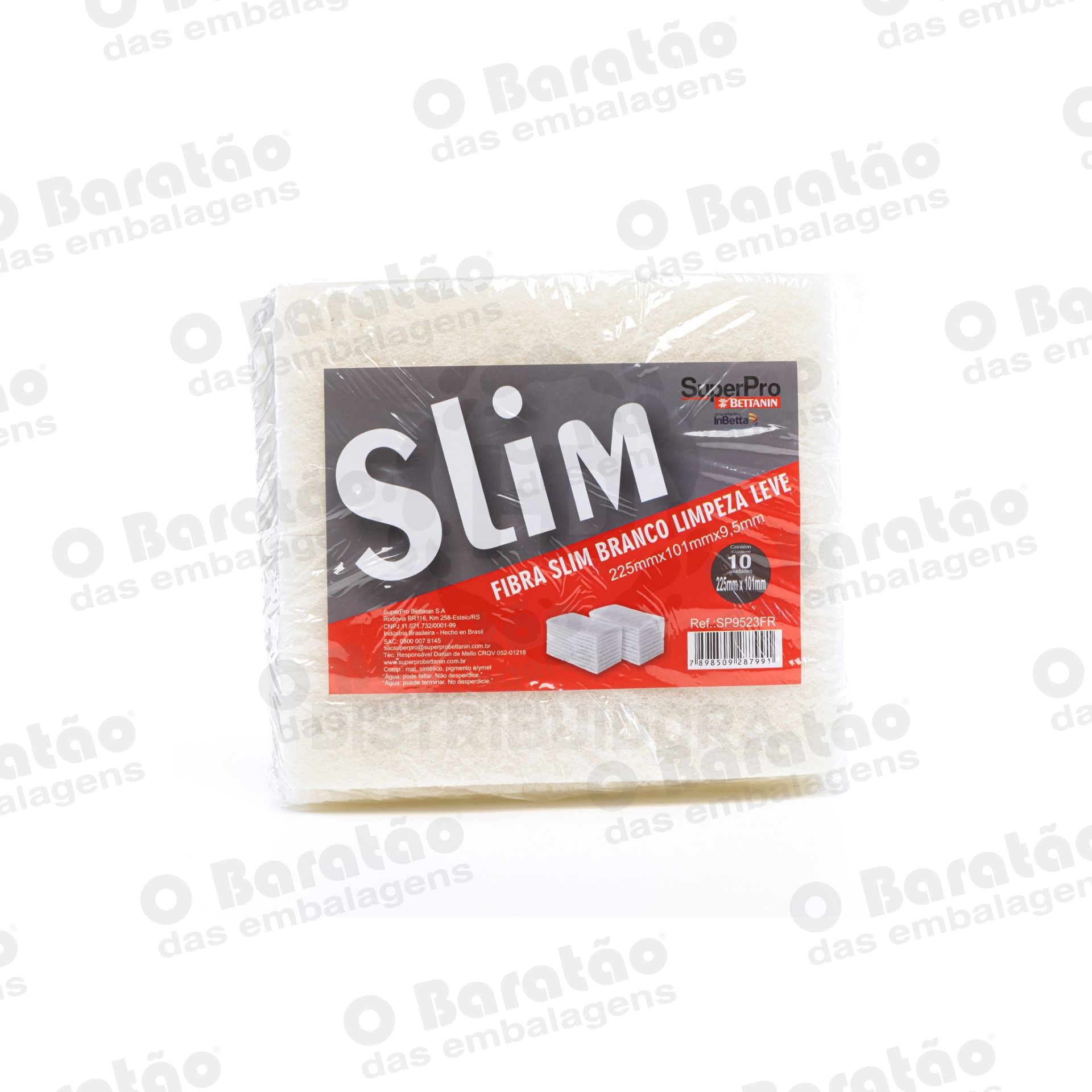 FIBRA SLIM LIMPEZA LEVE C/10 SUPER PRO