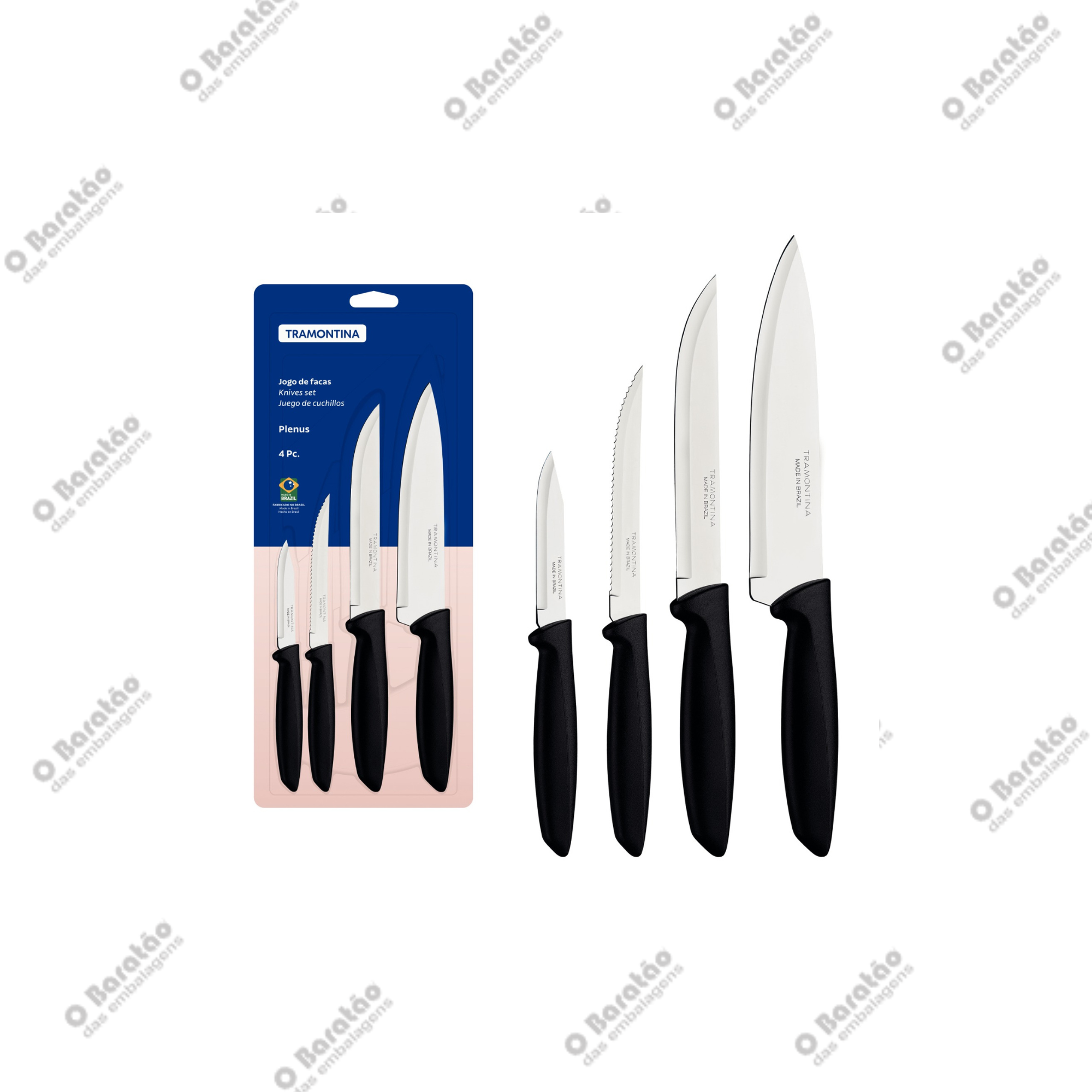 KIT FACA PLENUS C/4 TRAMONTINA