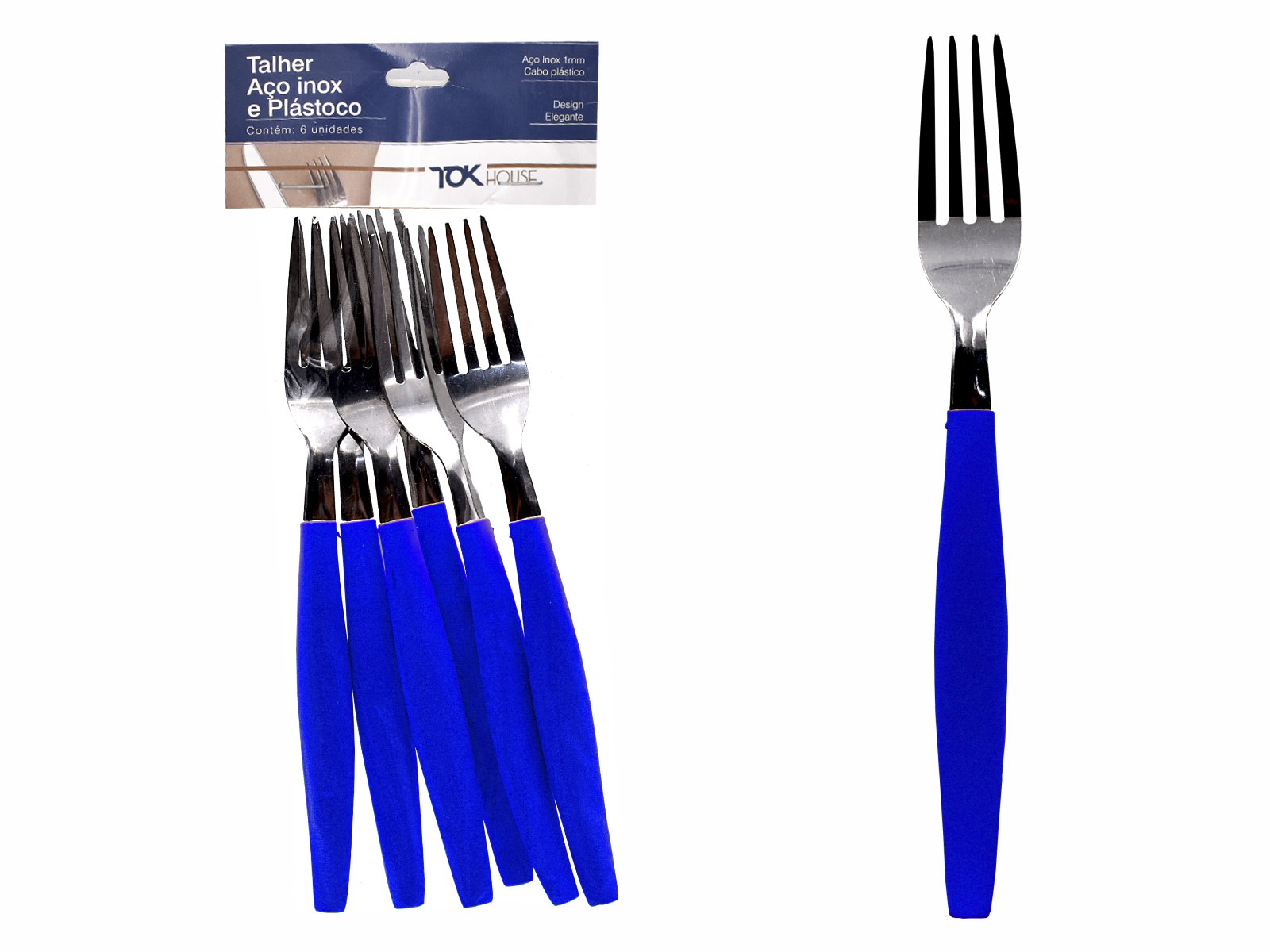 GARFO MESA 22 CM C/6 AZUL TOK HOUSE