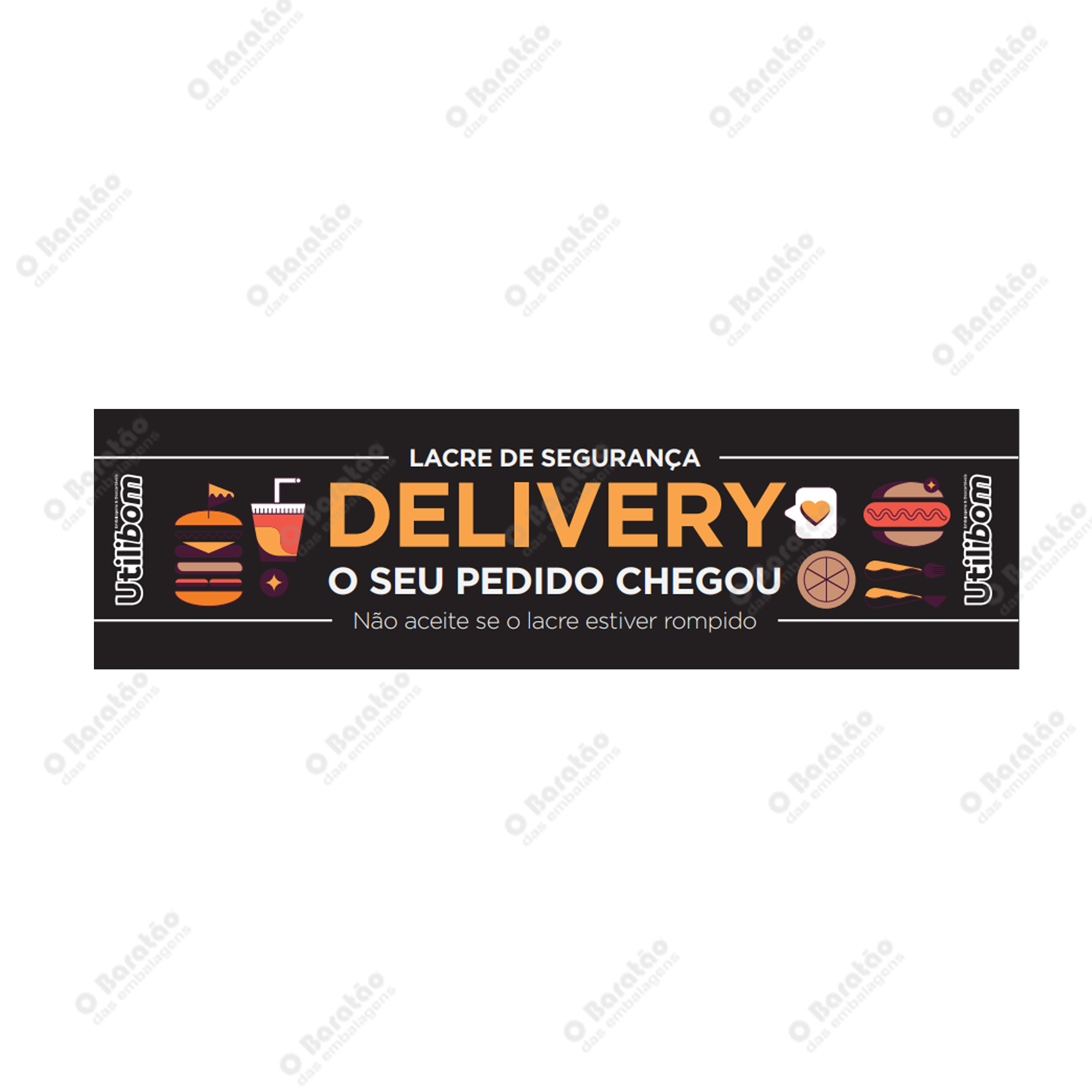 LACRE SEG DELIVERY PRETO 2X7 UTILIBOM