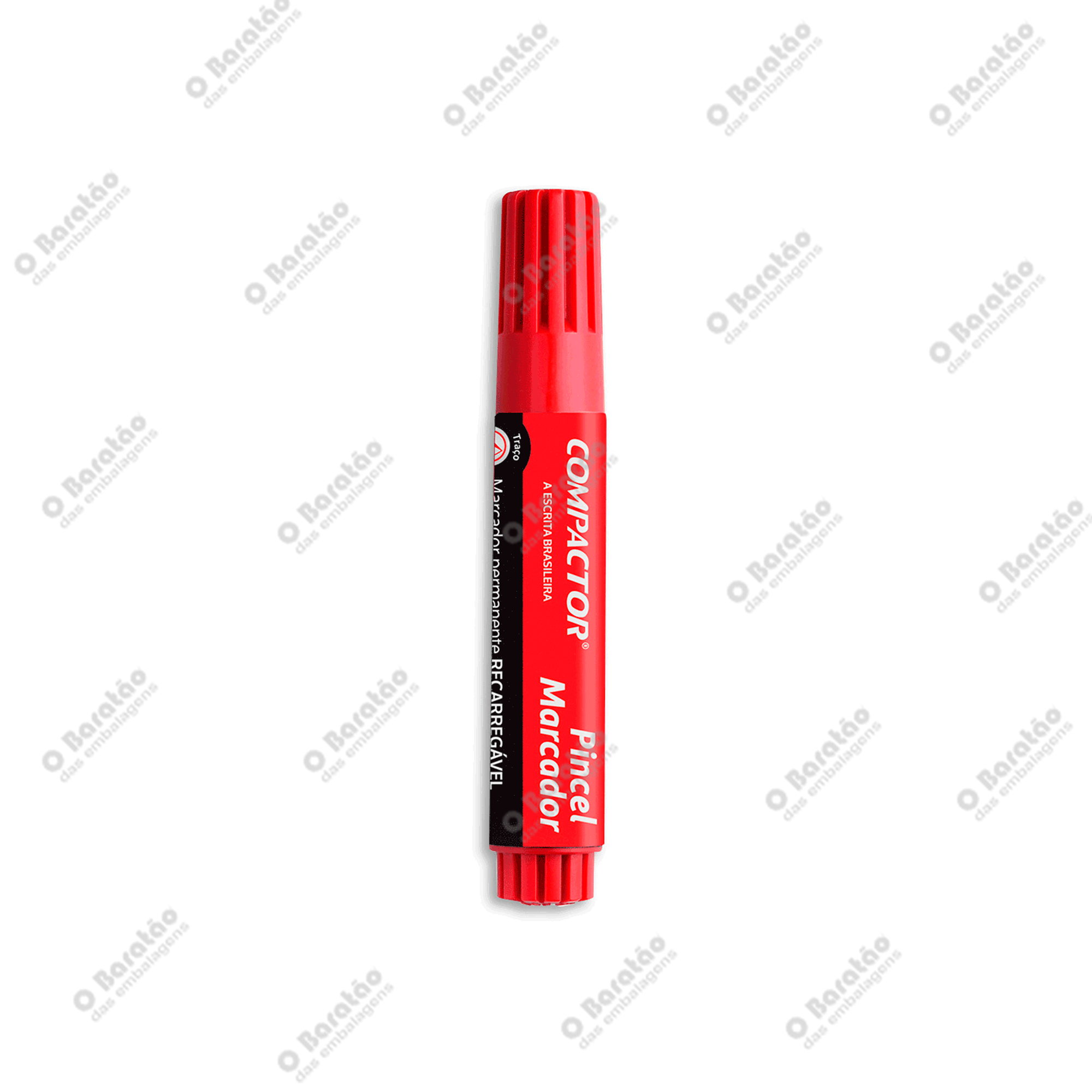 MARCADOR PERMANENTE VERMELHO COMPACTOR