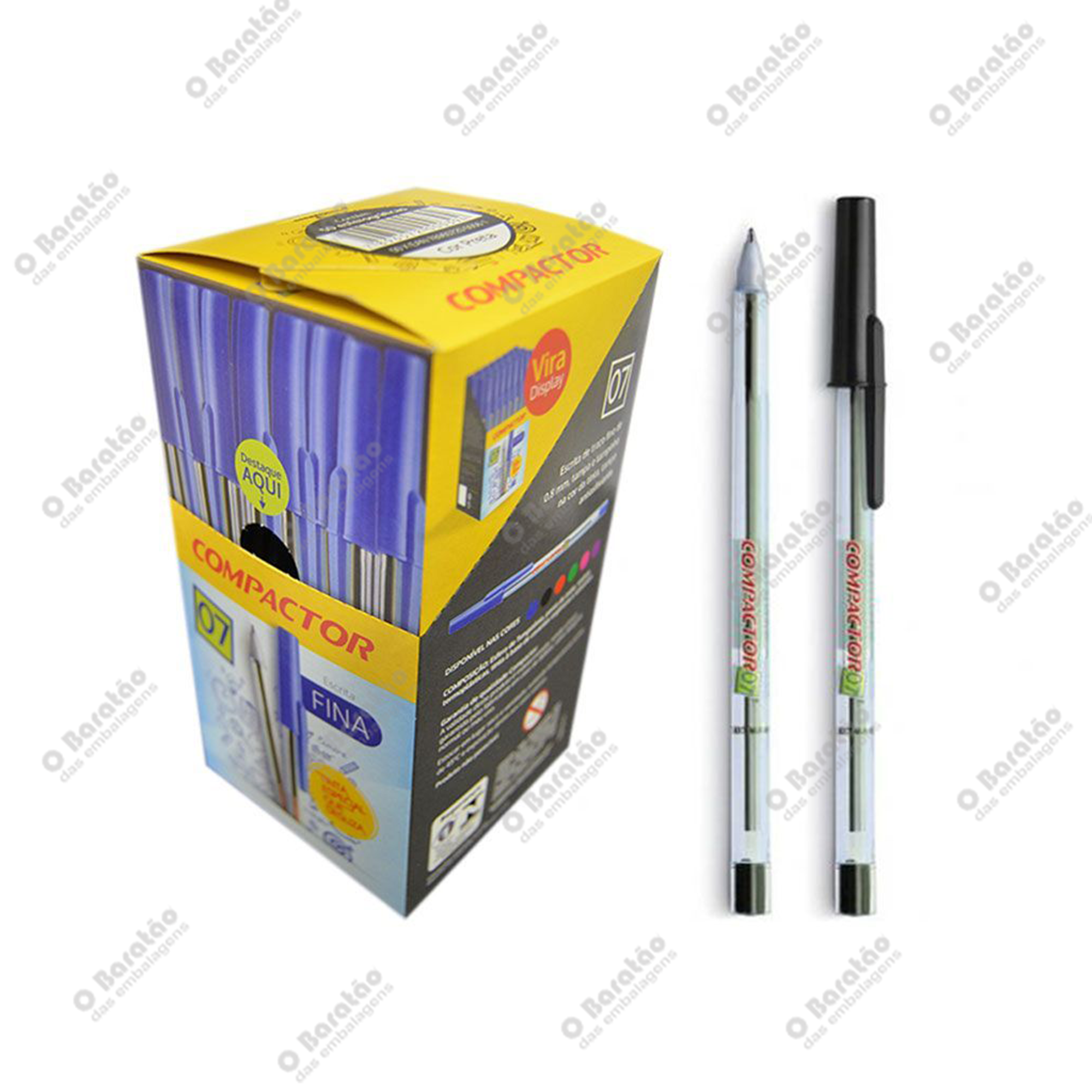 CANETA COMPACTOR 07 PRETA