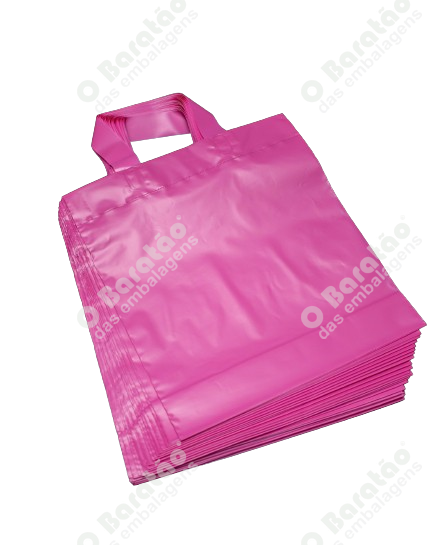SACOLA ALCA FITA 27X30X13 ROSA  ENSAKA