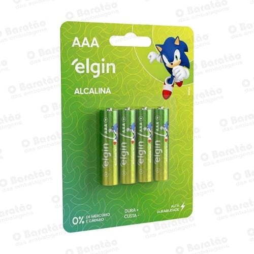 PILHA ALCALINA BLISTER (AAA) C/04 ELGIN