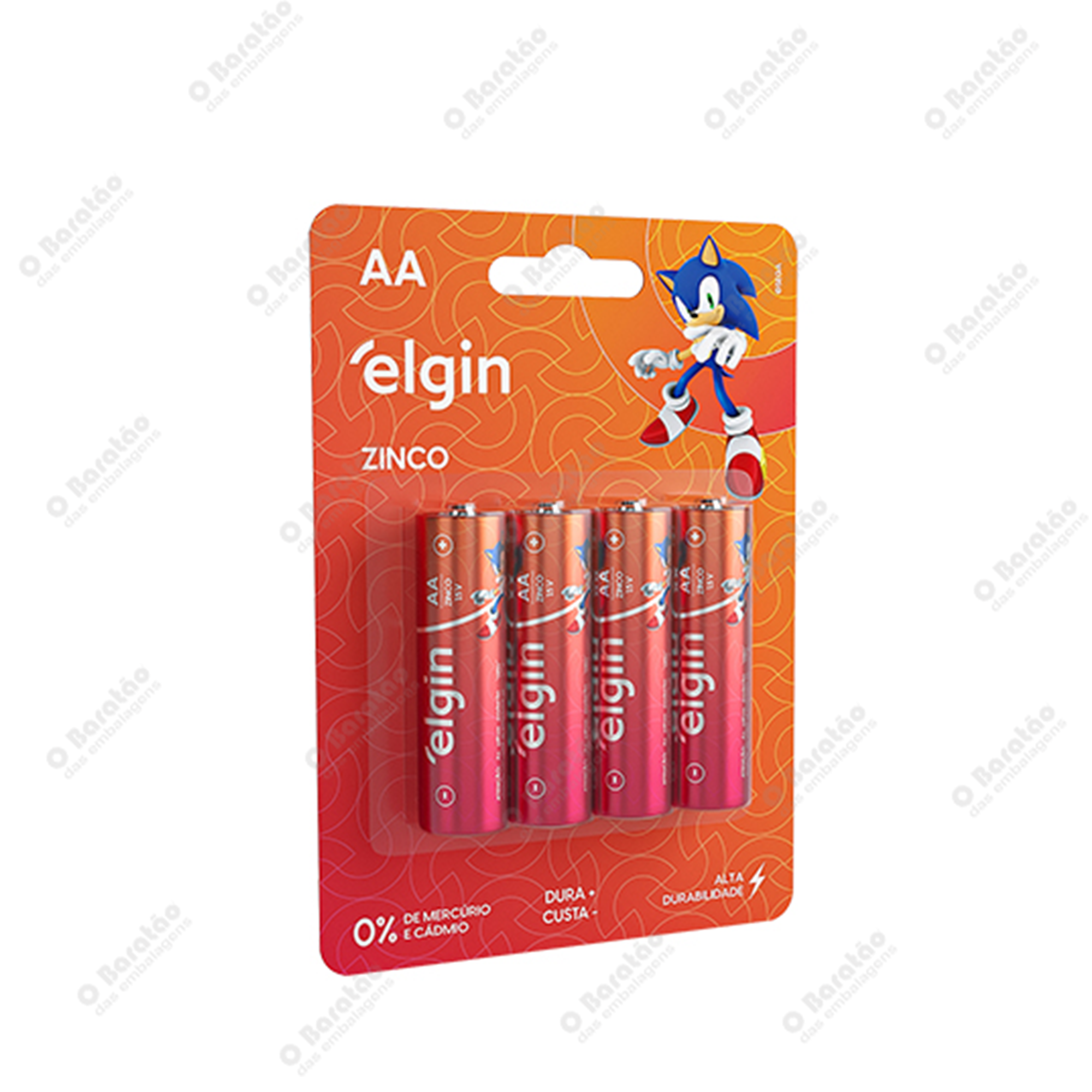 PILHA DE ZINCO BLISTER (AA) C/04 ELGIN