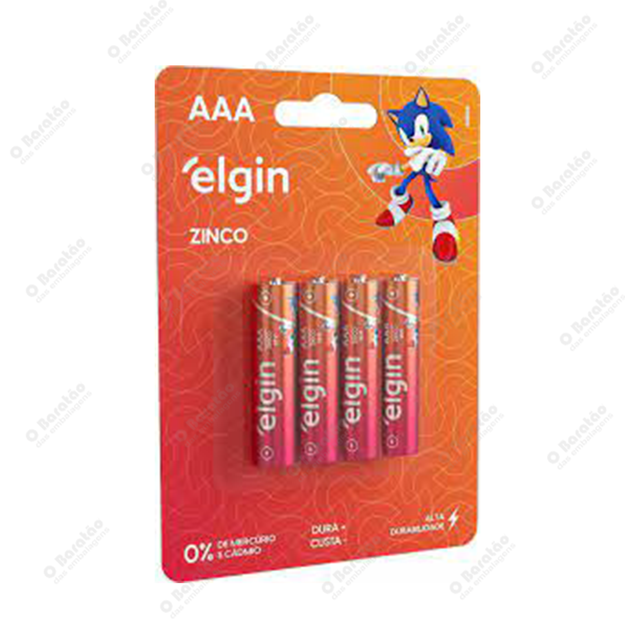PILHA DE ZINCO BLISTER (AAA) C/04 ELGIN