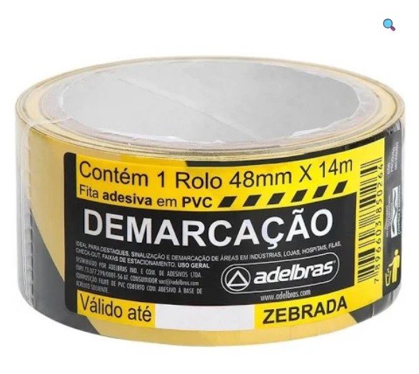 FITA DEMARCACAO ZEBRADA 48X14M ADELBRAS