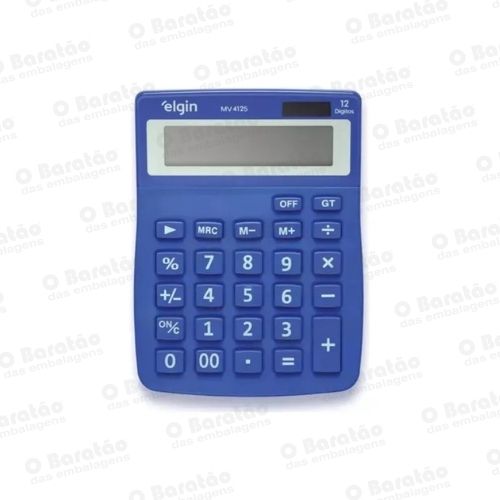 CALCULADORA 12 DIGITOS SOLAR AZUL ELGIN