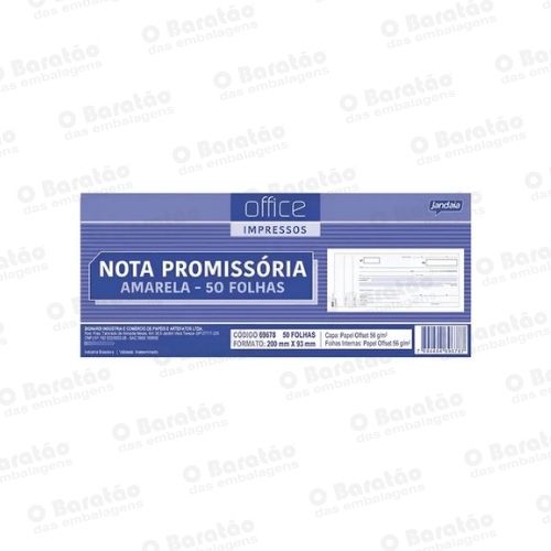 NOTA PROMISSORIA 200X93 1 VIA 50 FLS JAN