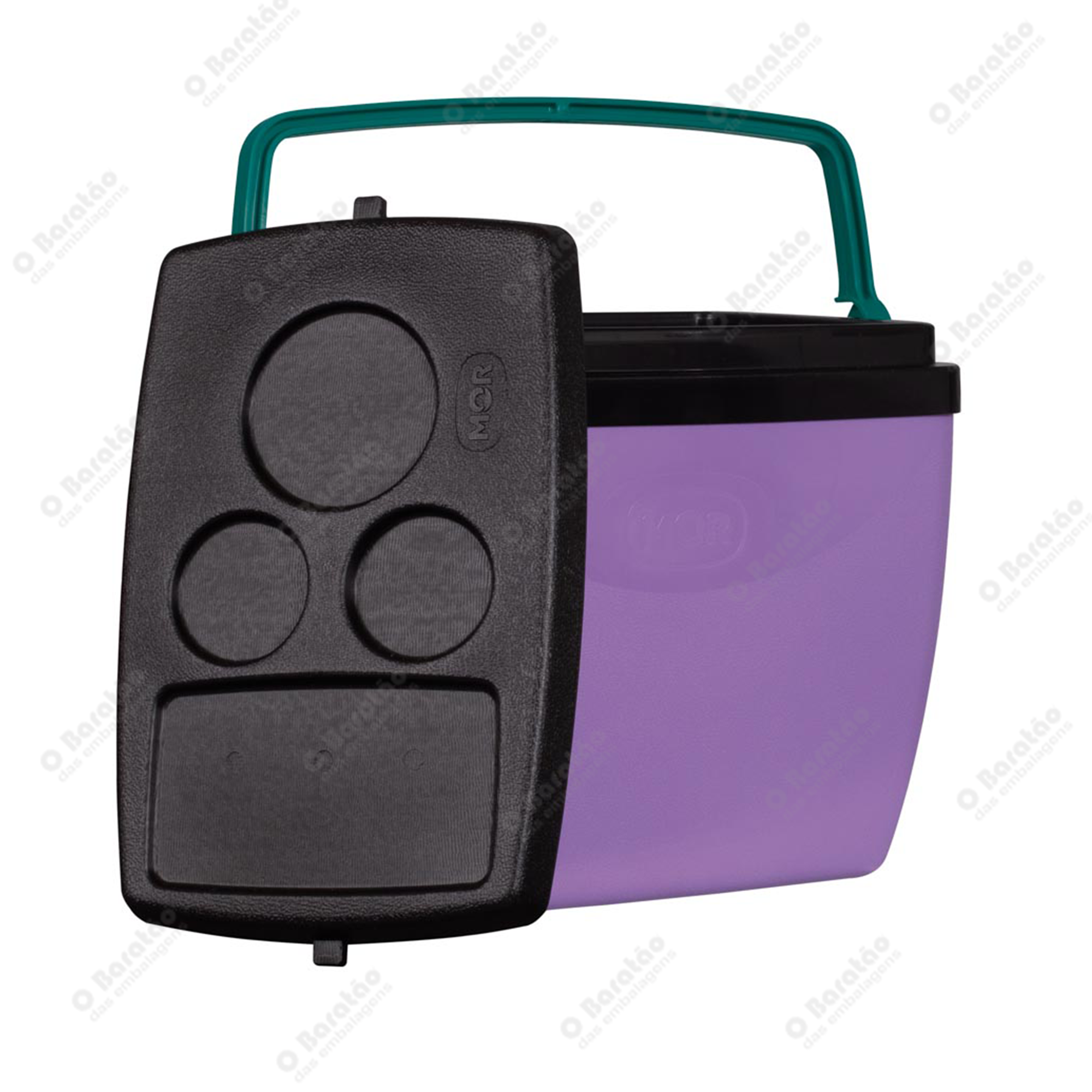 CAIXA TERMICA 06 L LILAS C/ VERDE MOR