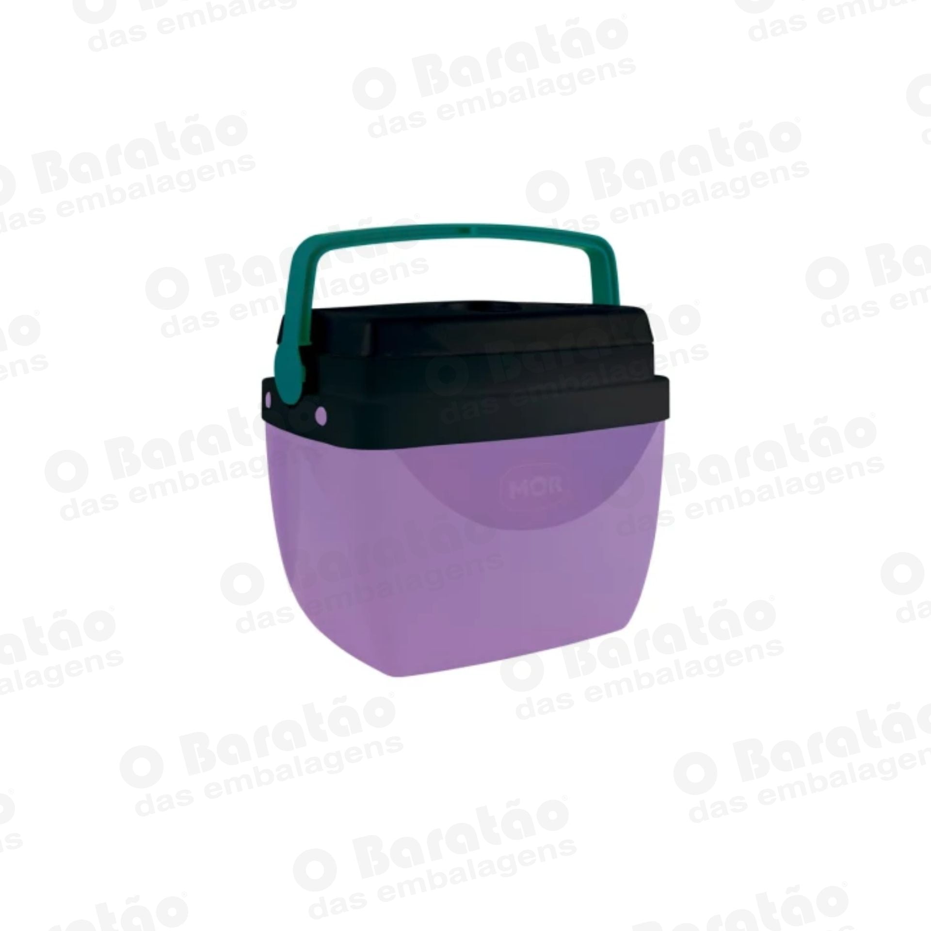 CAIXA TERMICA 12 L LILAS C/ VERDE MOR