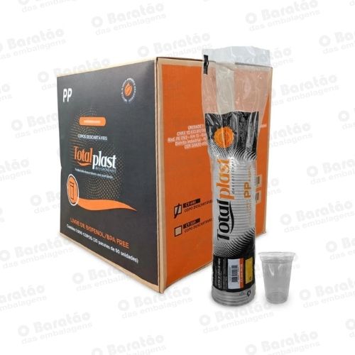 COPO 440ML TRANSP LISO TOTALPLAST
