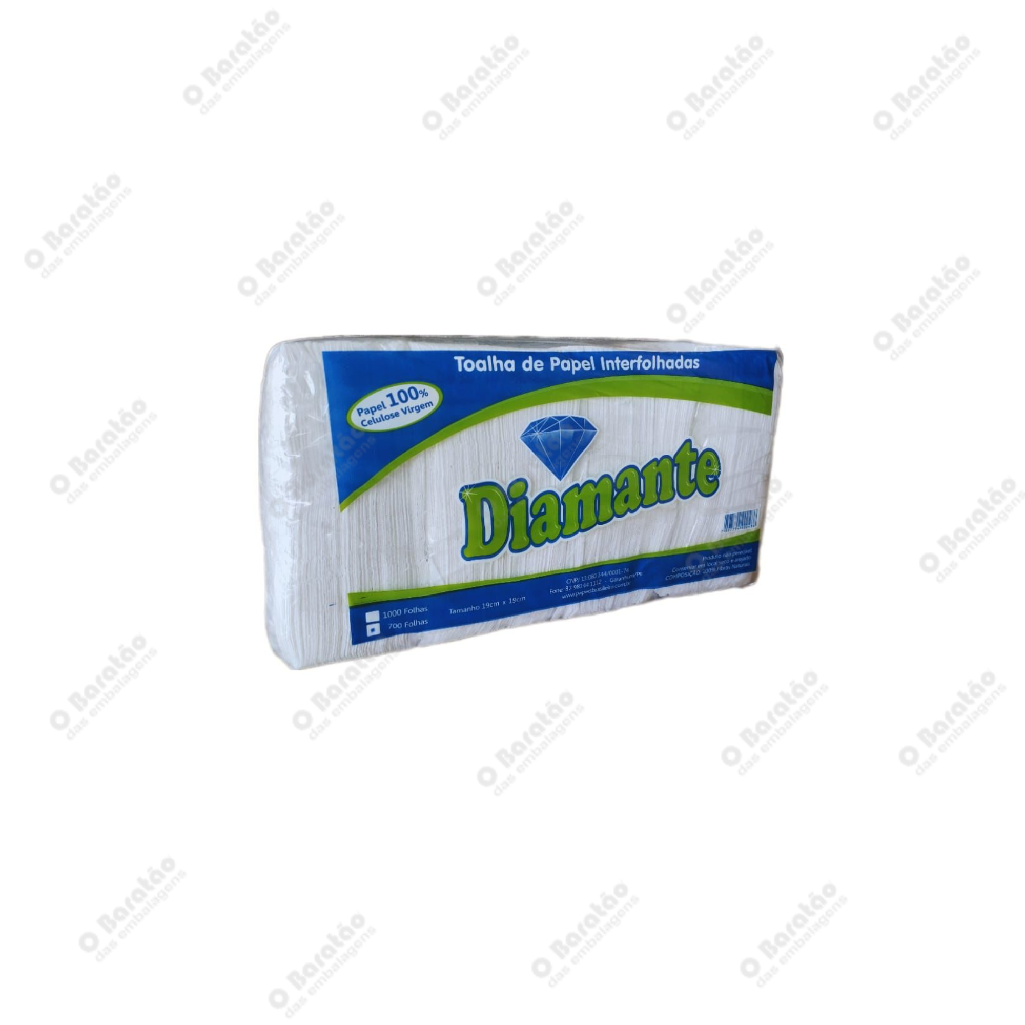 PAPEL TOALHA BRANCO DIAMANTE CLASSI 100%