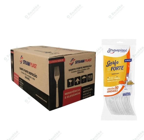 GARFO FORTE BRANCO PCT/50 STRAWPLAST
