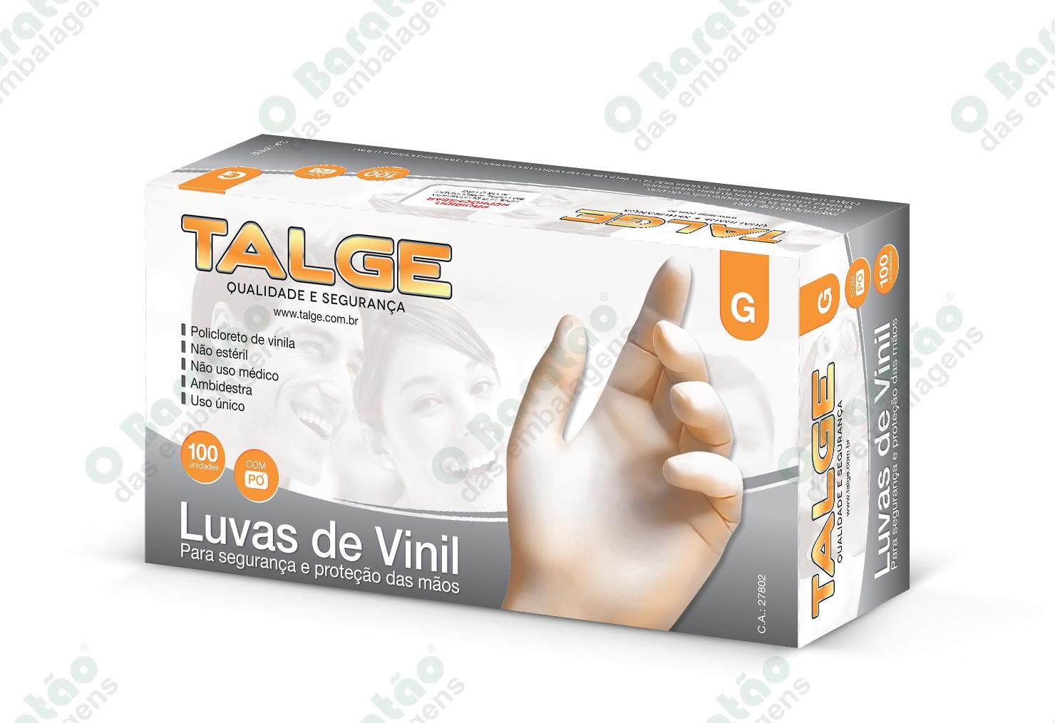 LUVA VINIL M C/ PO TALGE