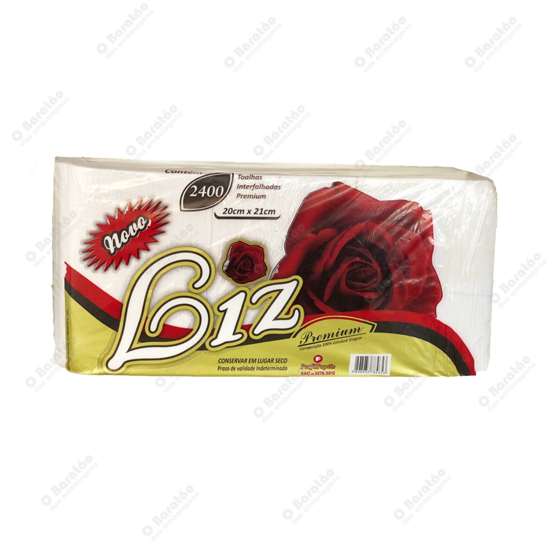 PAPEL TOALHA BRANCO LIZ C/ 2400 PERFIL