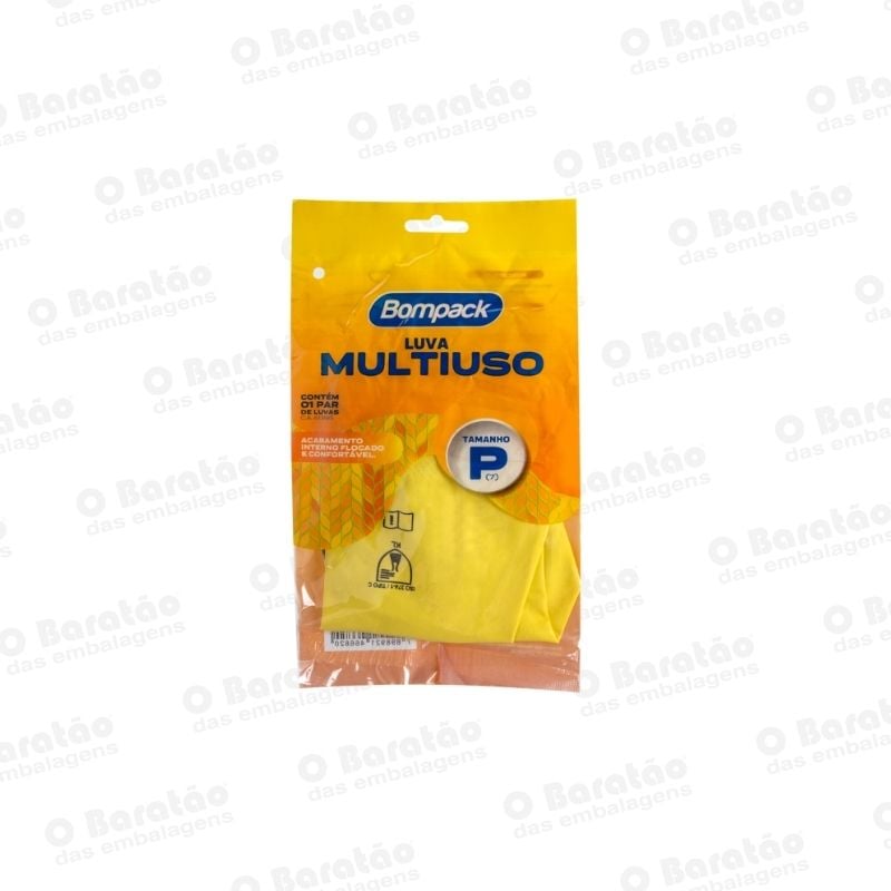 LUVA MULT USO AMA P C/ 02 UN BOMPACK