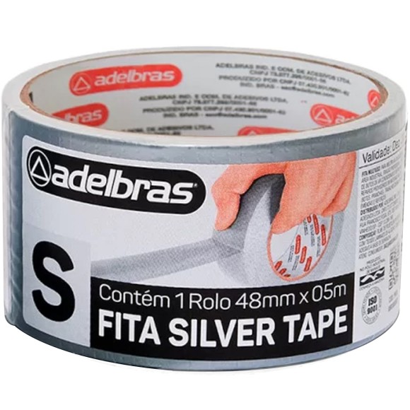 FITA ADELBRAS SILVER TAPE 48X05MTS