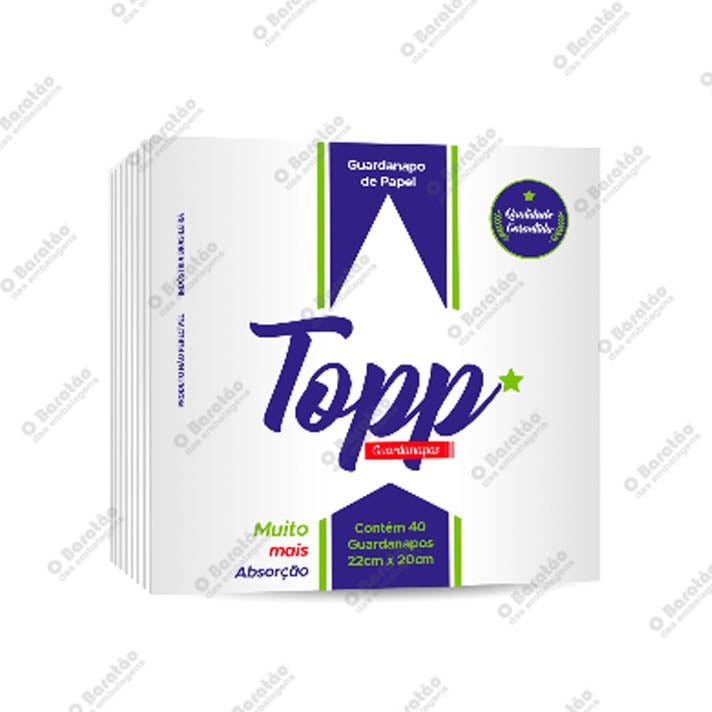 GUARDANAPO 20X22 TOPP SERIDO PAPEIS