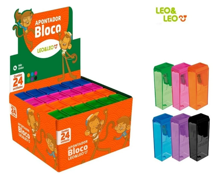 APONTADOR BLOCO COLOR 4CM LEO&LEO