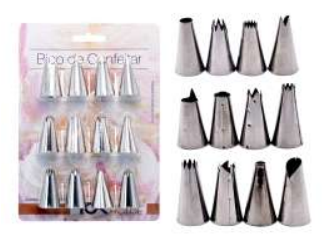 BICO DE CONFEITAR 12 PCS TOK HOUSE