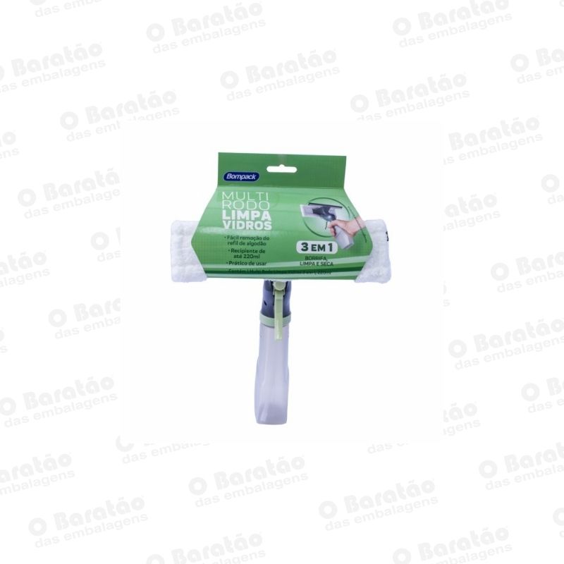 MULT RODO LIMPA VIDROS BOMPACK 3 EM 1