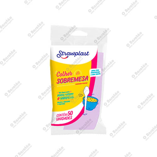 COLHER SOBREMESA LILAS STRAWPLAST