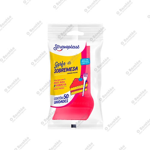 GARFO SOBREMESA ROSA STRAWPLAST