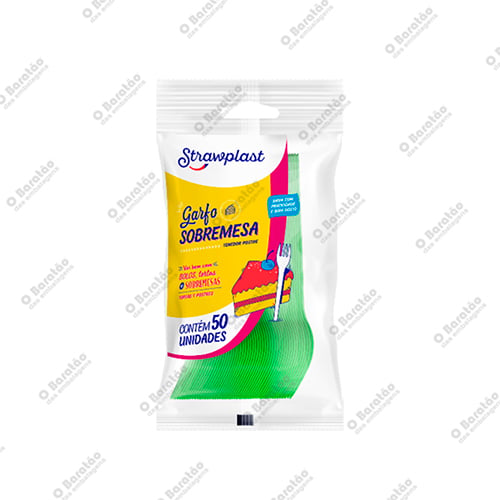 GARFO SOBREMESA VERDE STRAWPLAST