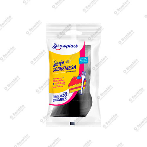 GARFO SOBREMESA PRETO STRAWPLAST