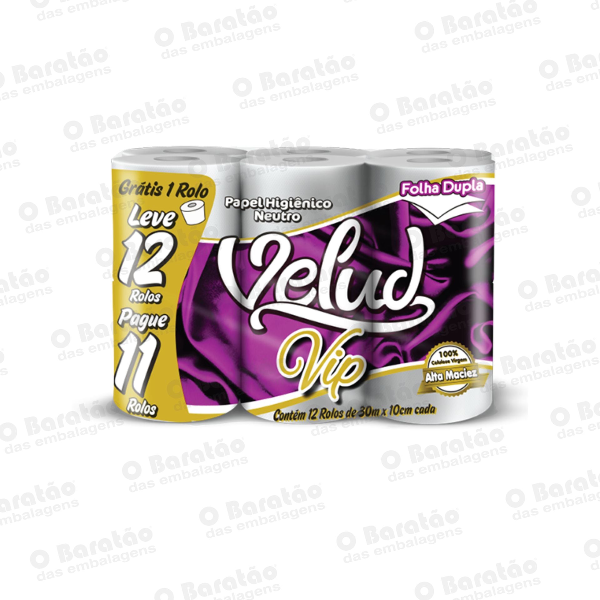 PAPEL HIGIENICO C/ 12 FOLHA DUPLA VELUD