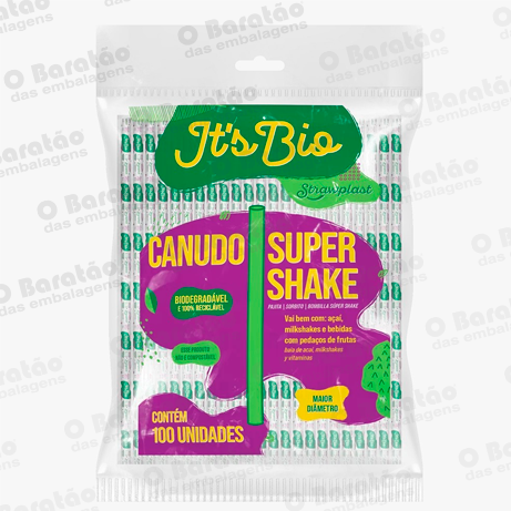 CANUDO SUPER SHAKE BIO 10 MM STRAWPLAST