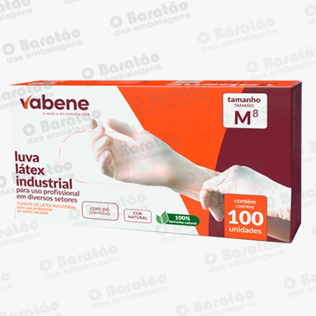 LUVA LATEX IND M VABENE