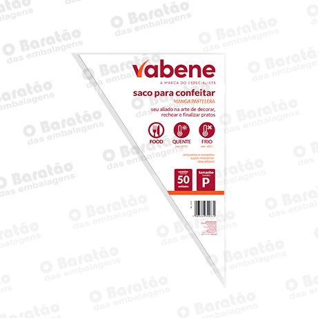 SACO P/CONFEITAR P C/ 50 UN VABENE