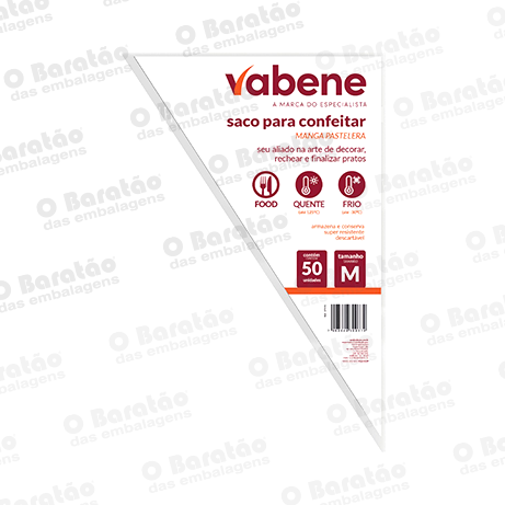 SACO P/CONFEITAR M C/ 50 UN VABENE