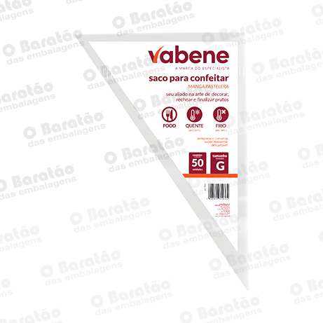 SACO P/CONFEITAR G C/ 50 UN VABENE