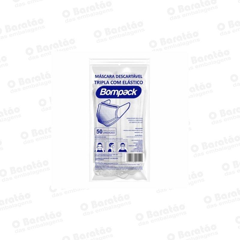 MASCARA DESC TRIPLA BRANCA BOMPACK