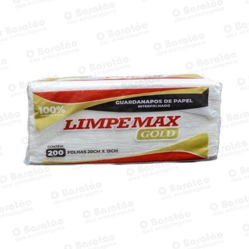 GUARDANAPO 20X19 LIMPEMAX GOLD C/ 200