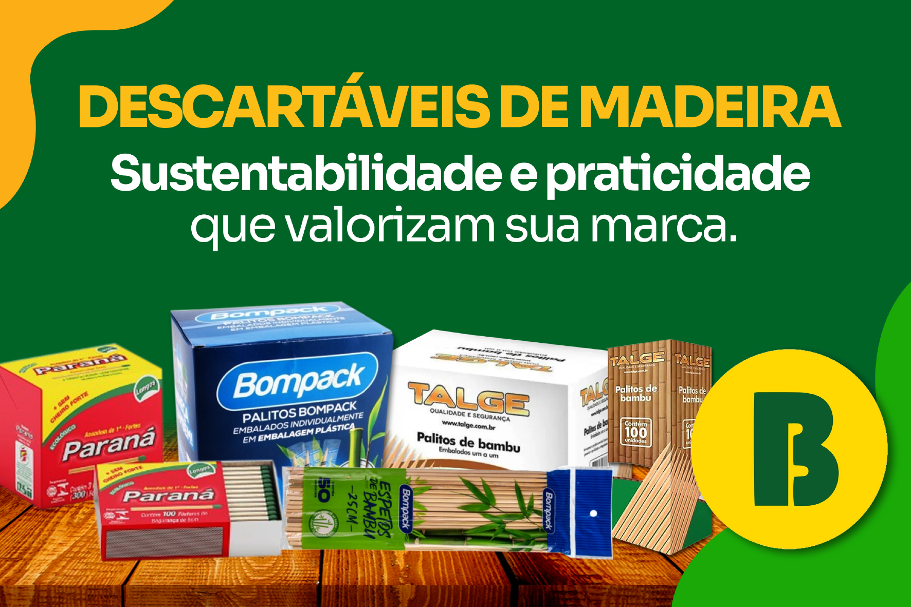 DESCARTAVEIS DE MADEIRA